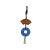 Asian Crystal Glass Fengshui Fortune Blue Round Pendant Decor Tassel For Sale - Image 3 of 4