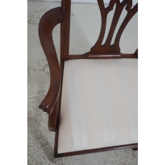 Set of 8 Stickley Chippendale Mahogany Dining Room Chairs For Sale In Philadelphia - Image 6 of 18