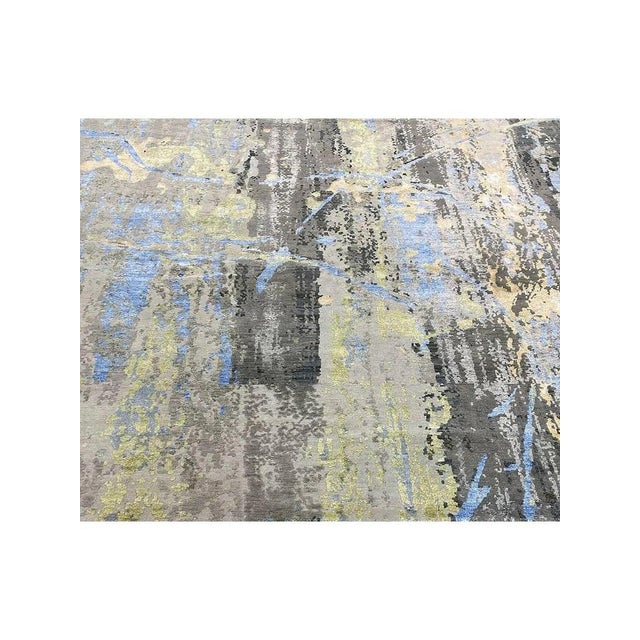 Handwoven Modern Abstract Area Rug 9x12 For Sale In Dallas - Image 6 of 12