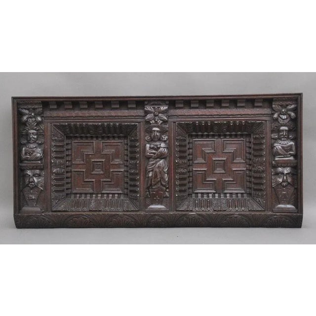 17th Century Carved Oak Overmantle, 1680s For Sale - Image 10 of 10