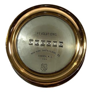 Brass Ashcroft Ships Revolution Counter For Sale