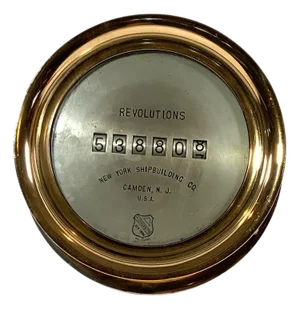 Brass Ashcroft Ships Revolution Counter