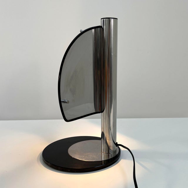 Italian Chromed Table Lamp, 1970s For Sale - Image 4 of 8