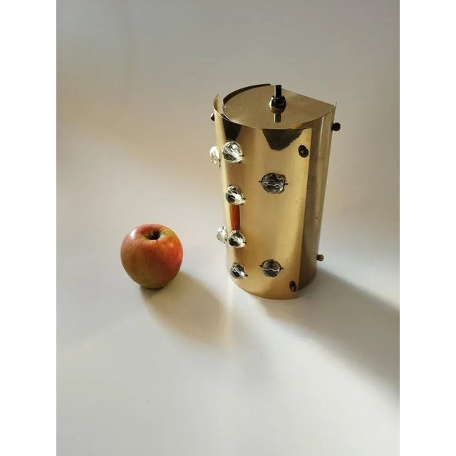 Brass Wall Lamp with Faceted Glass Spheres, 1970 For Sale - Image 10 of 11