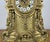 Metal Vintage Brass Mantel Clock For Sale - Image 7 of 18