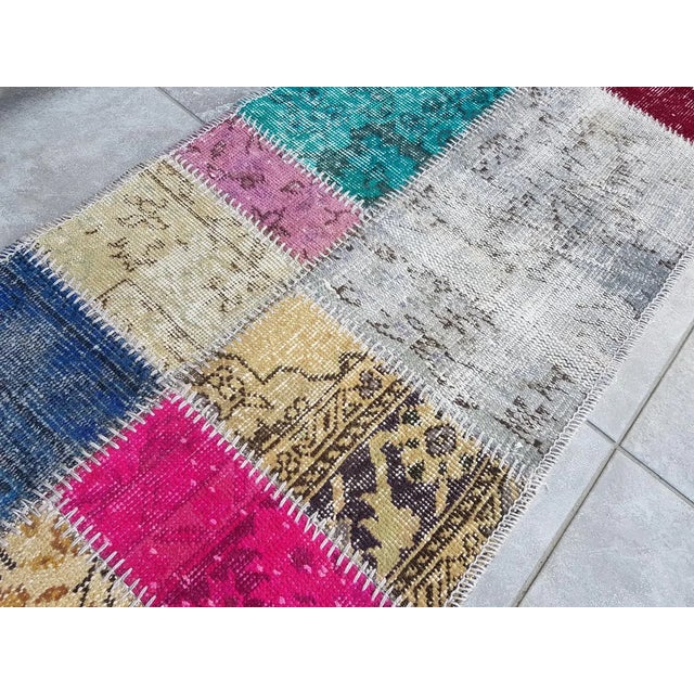 Vintage Wool Hallway Runner For Sale - Image 6 of 10