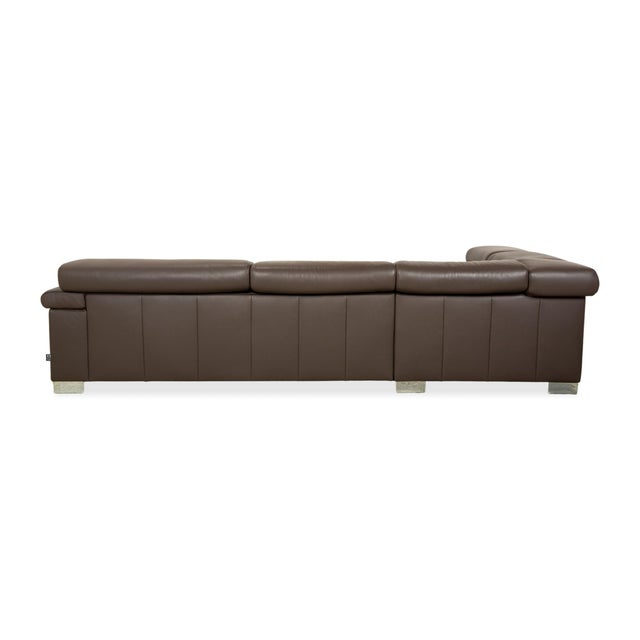 Courage Corner Sofa in Brown Leather from Ewald Schillig For Sale - Image 15 of 16