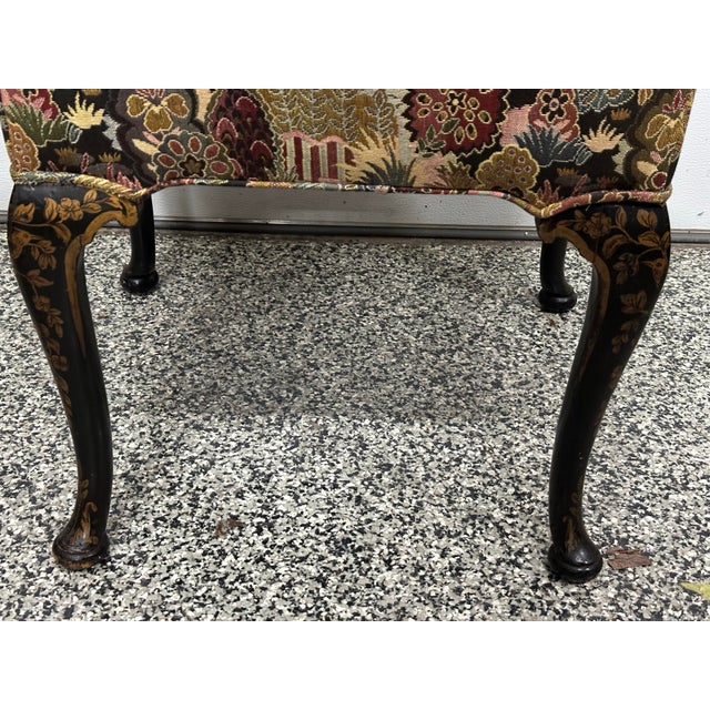 Chinoiserie Vintage Chinoiserie Tapestry Chair For Sale - Image 3 of 8