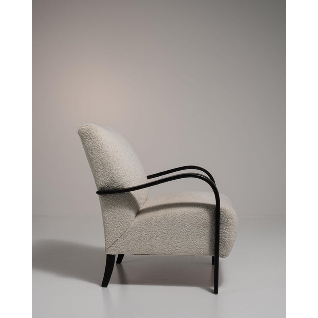 Mid 20th Century Mid 20th Century France Mid-century Modern Cream Wood Armchair For Sale - Image 5 of 10