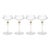 2020s Ondine 4-Piece Set Fluted Coupe Glasses, Clear with Light Amber Accent For Sale - Image 5 of 5