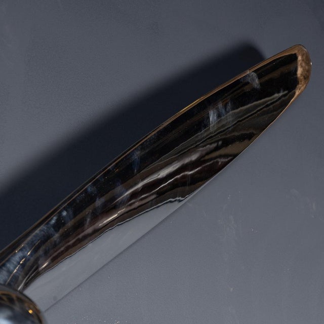 Metal 20th Century Polished Airplane Propeller Blade, 1960s For Sale - Image 7 of 12