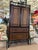 Vintage British Colonial Faux Bamboo and Grasscloth Armoire Cabinet With Drawers For Sale - Image 12 of 12