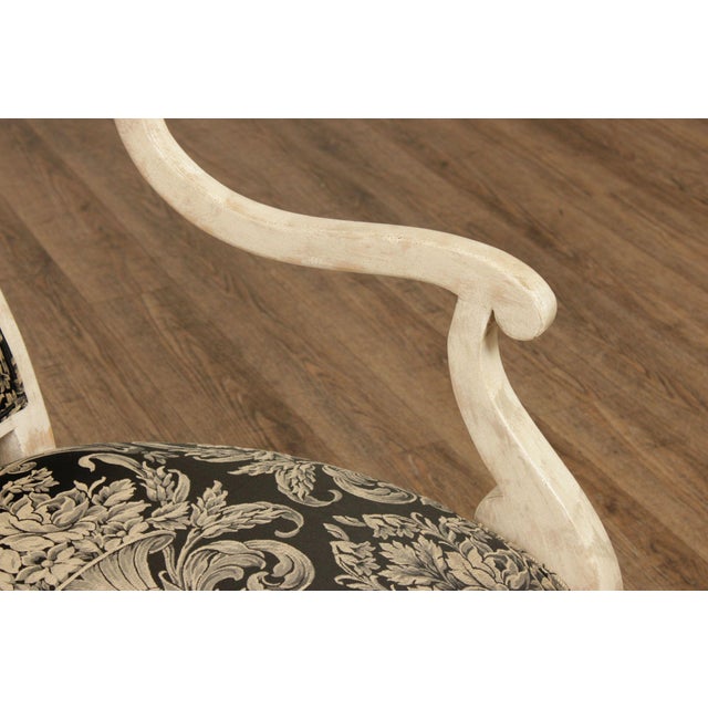 Regency Style Pair Of Painted Fauteuil Armchairs For Sale In Philadelphia - Image 6 of 18