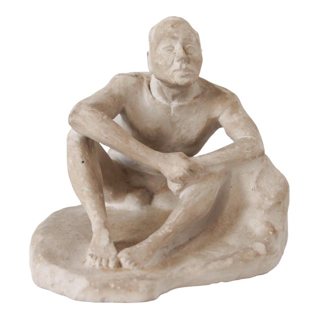 1950"s Seated Nude Figural Sculpture For Sale