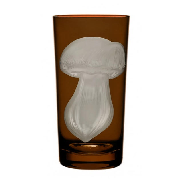 Glass ARTEL Mushrooms Collection Highball in Walnut - Set of 6 For Sale - Image 7 of 8