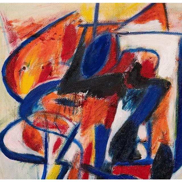 Abstract Composition is an original artwork realized by Giorgio Lo Fermo (b. 1947) in 2019. Original Oil on Canvas. Hand...