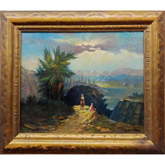 Christian David Gebauer -19th century Orientalist Landscape -Oil painting Oil painting on canvas -signed -circa 1810/20s....