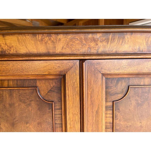 Antique Walnut and Burlwood With Marquetry Hutch Circa 1930 For Sale In Phoenix - Image 6 of 8