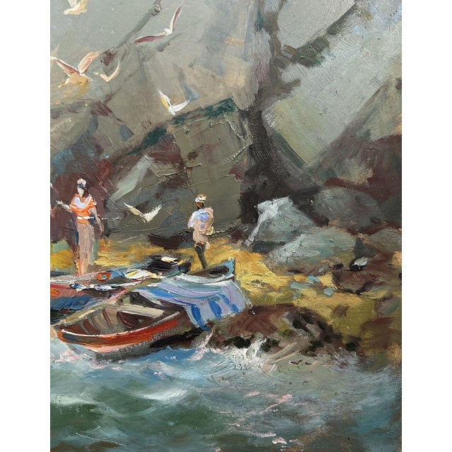 Turquoise Oil Painting Whisper of the Sea Waves Yuriy Suprunchuk For Sale - Image 8 of 10