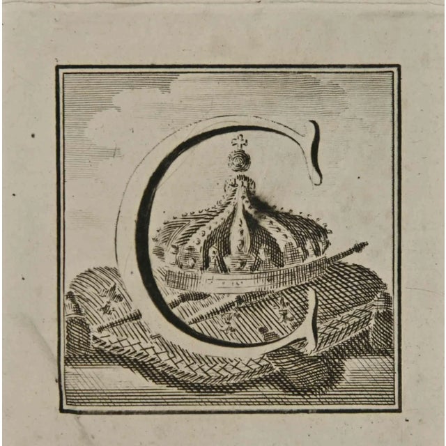 Letter of the Alphabet C, from the series "Antiquities of Herculaneum", is an etching on paper realized by Luigi...
