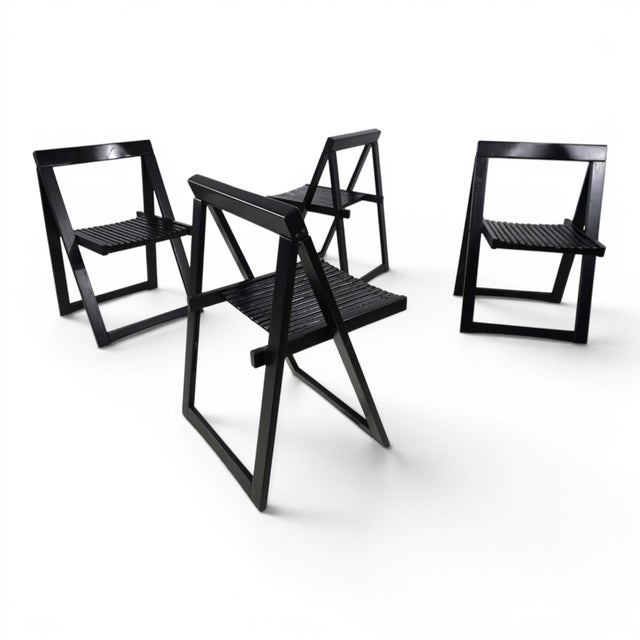 Trieste Folding Chairs by Aldo Jacobi for Bazzani, 1960, Set of 4 For Sale - Image 15 of 17