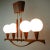 Mid-Century Swedish Modern Teak and Satin Glass Chandelier, 1960s For Sale - Image 13 of 18