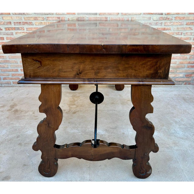 Antique Baroque Spanish Desk Table For Sale - Image 11 of 18