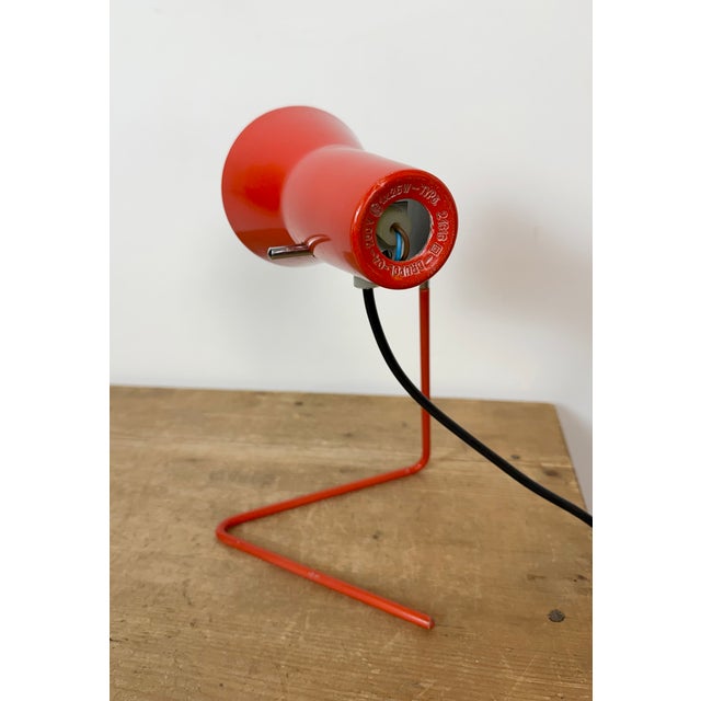 Metal Vintage Red Table Lamp by Josef Hurka for Drupol, 1960s For Sale - Image 7 of 18