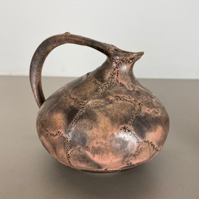 Brown Pottery Vases 313 attributed to Kurt Tschörner Ruscha, Germany, 1960s, Set of 2 For Sale - Image 8 of 18