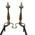 Antique 1920s Brass Fireplace Andirons Pair Refurbished Colonial Hearth Decor For Sale - Image 9 of 18