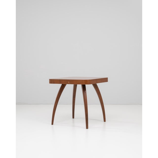 1960s Czech Walnut Spider Table By J. Halabala For Sale - Image 9 of 12