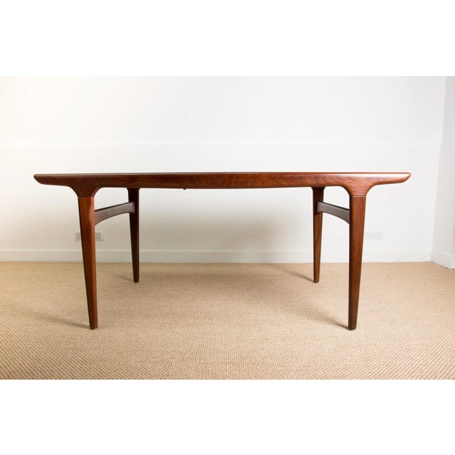 Wood Large Danish Teak Extendable Dining Table by Johannes Andersen for Uldum Mobelfabrik, 1960s For Sale - Image 7 of 13