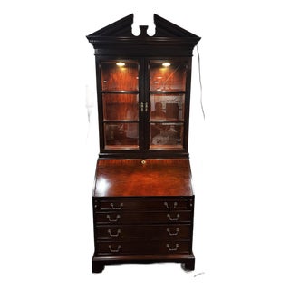 Century Furniture Mahogany Chippendale Secretary Desk For Sale