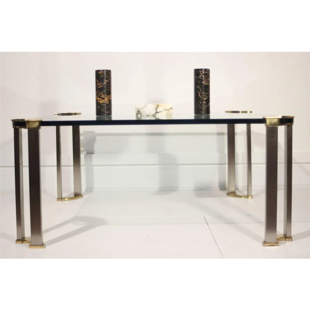 Bronze and Glass Coffee Table, 1970s For Sale - Image 4 of 17