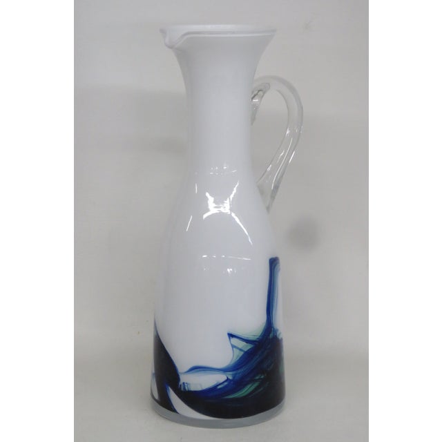 Mid 20th Century Mid Century Modern Art Glass Tall Vase Jug Pitcher 4684b For Sale - Image 5 of 13