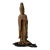 19th Century Hand-Carved Cypress Guanyin Buddhist Goddess of Mercy Sculpture With Prayer Beads For Sale