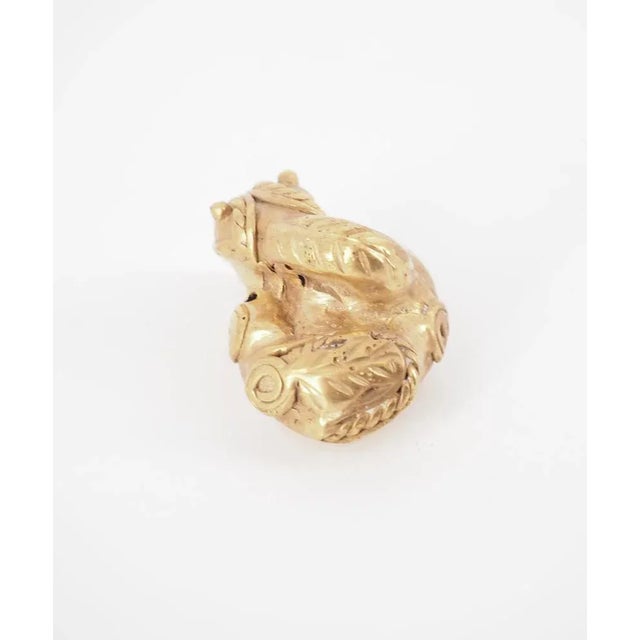 Colombian Taïrona Tumbaga Statuette of Snake Hissing For Sale - Image 4 of 6