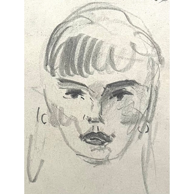 Leonard Scheu Impressionist Architectural Figures Signed Drawing Gouache For Sale - Image 10 of 11