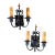 1920 Mediterranean Inspired Sconces, Iron and Brass With Original Old Paints - a Pair For Sale