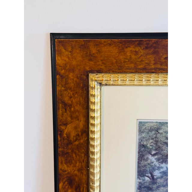 Neoclassical J. G. Strutt, Ancient Elm at Checquers 1825 Colored Engraving Framed by Throwbridge Gallery London For Sale - Image 3 of 7