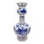 Vintage MCM Royal Delft Hand Painted Blue and White Ceramic''Knobbelvaas'' Vase For Sale