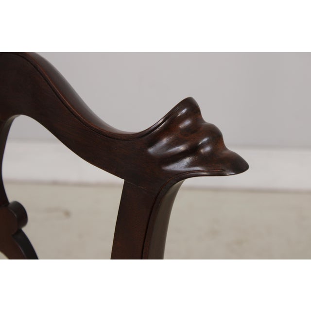 Brown Set of 10 Henkel Harris Clawfoot Mahogany Dining Chairs For Sale - Image 8 of 18