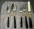Service for 15 - Yamazaki "Lindi" Black Handle Gold Accent 75-Pieces: 15 Place Settings With Individual Neiman Marcus Storage Pouches For Sale - Image 10 of 17