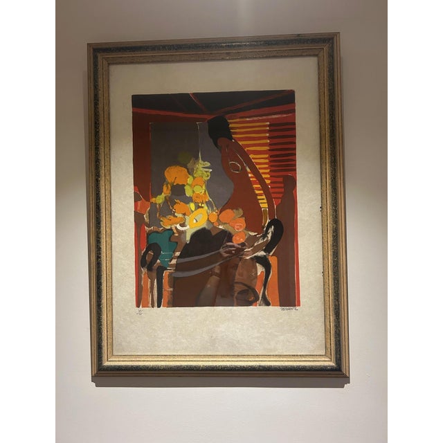 Albert Defossez, Abstract Composition, 1950s, Lithograph, Framed For Sale - Image 14 of 14