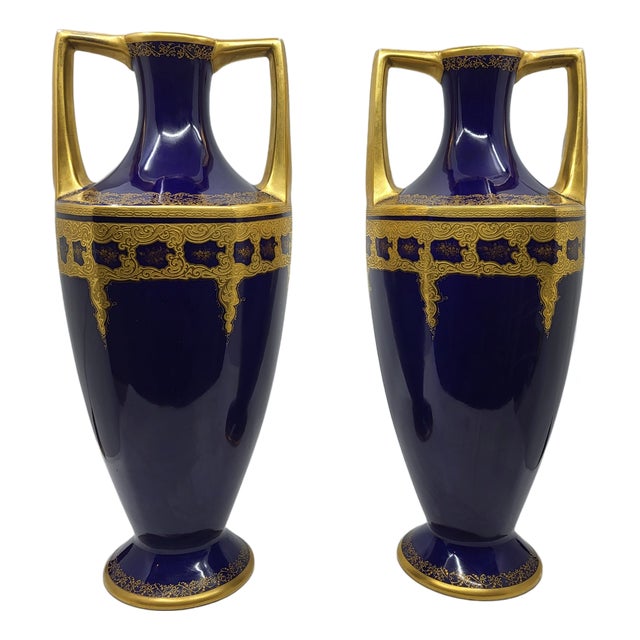 Amphora Vases by Jean Pouyat, 1890s, Set of 2 For Sale