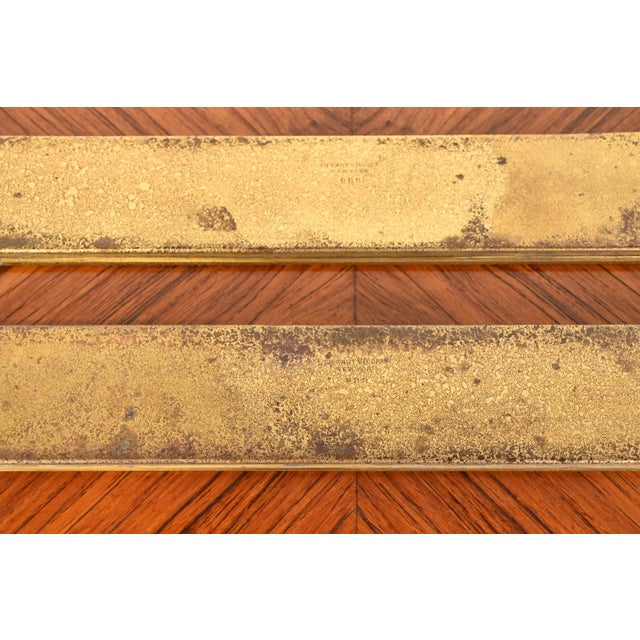 Tiffany Studios New York Zodiac Bronze Doré Blotter Ends For Sale - Image 10 of 12