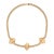 Retro 40s Necklace 14k Gold Snake Chain Geometric Stations For Sale - Image 4 of 4