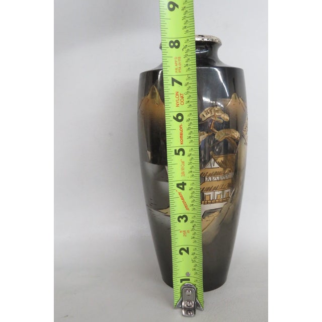 Japanese Mixed Metal Vessels Set of 4 Chokin Style Decorative Containers 5038b For Sale - Image 9 of 18