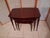 1970s Vintage Mid Century Modern Nesting Tables Set of Three Mahogany With Mahogany Laminate Tops. For Sale - Image 5 of 17