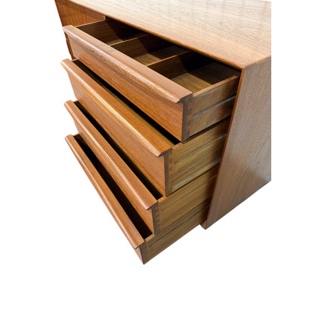 Vintage Danish Modern Teak Triple Dresser - Refinished! For Sale - Image 9 of 11